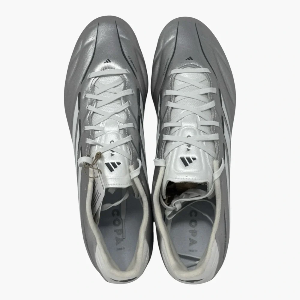 SIZE 7.5 MEN - adidas Copa Pure Pro FG Ice Cold Pack Silver White Soccer JQ0423